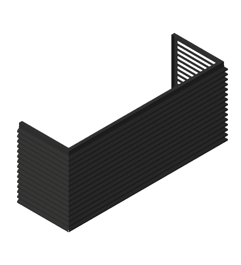 Plataforma de alumínio estrutural em cor preta personalizada área técnica para ar condicionado
